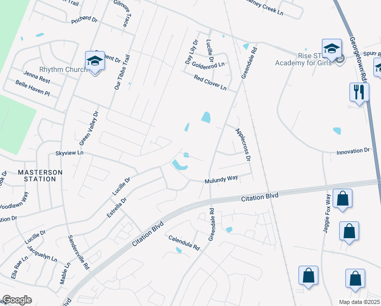 map of restaurants, bars, coffee shops, grocery stores, and more near 1249 Greendale Road in Lexington