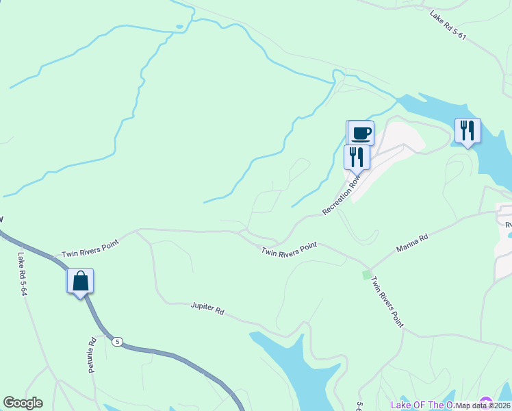 map of restaurants, bars, coffee shops, grocery stores, and more near 1-1099 Laurie Lane in Camdenton