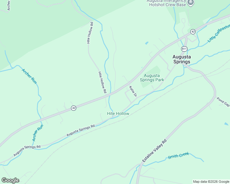 map of restaurants, bars, coffee shops, grocery stores, and more near 3204 Little Calf Pasture Highway in Craigsville