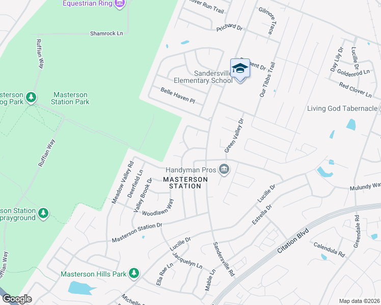 map of restaurants, bars, coffee shops, grocery stores, and more near 504 Lemon Drop Lane in Lexington