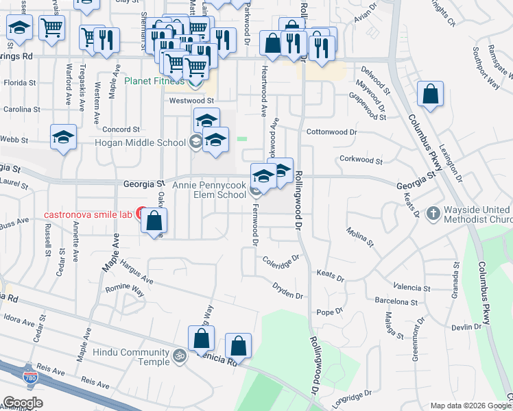 map of restaurants, bars, coffee shops, grocery stores, and more near 100 Hackett Court in Vallejo