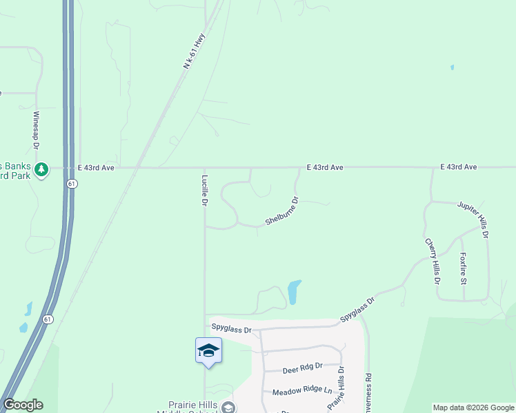 map of restaurants, bars, coffee shops, grocery stores, and more near 3818 Shelburne Drive in Hutchinson