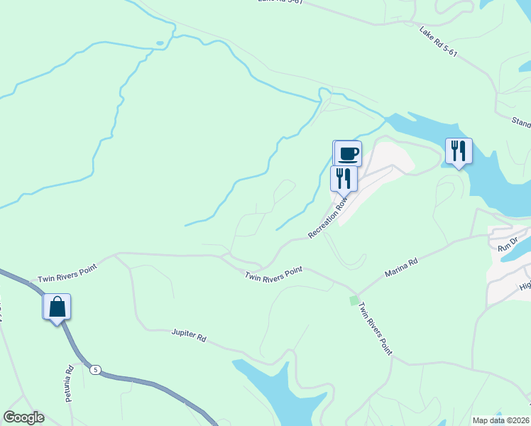 map of restaurants, bars, coffee shops, grocery stores, and more near 1099 Laurie Lane in Camdenton