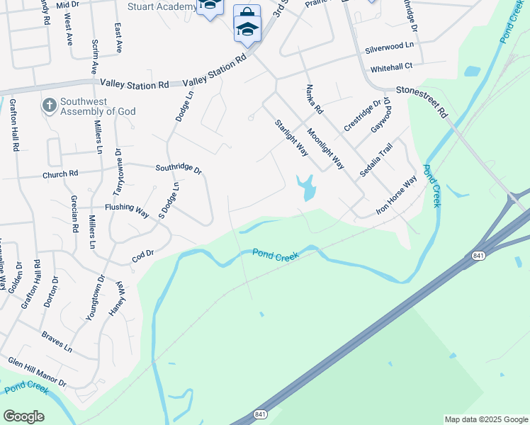 map of restaurants, bars, coffee shops, grocery stores, and more near 10415 Sunlight Lane in Louisville