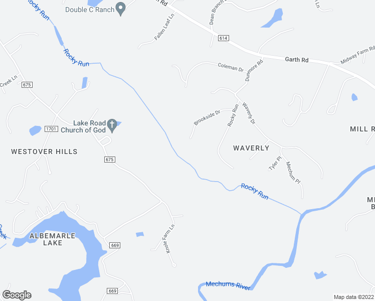 map of restaurants, bars, coffee shops, grocery stores, and more near 3395 Brookside Drive in Charlottesville