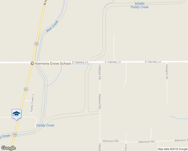 map of restaurants, bars, coffee shops, grocery stores, and more near 13341 Hibbard Road in Lodi