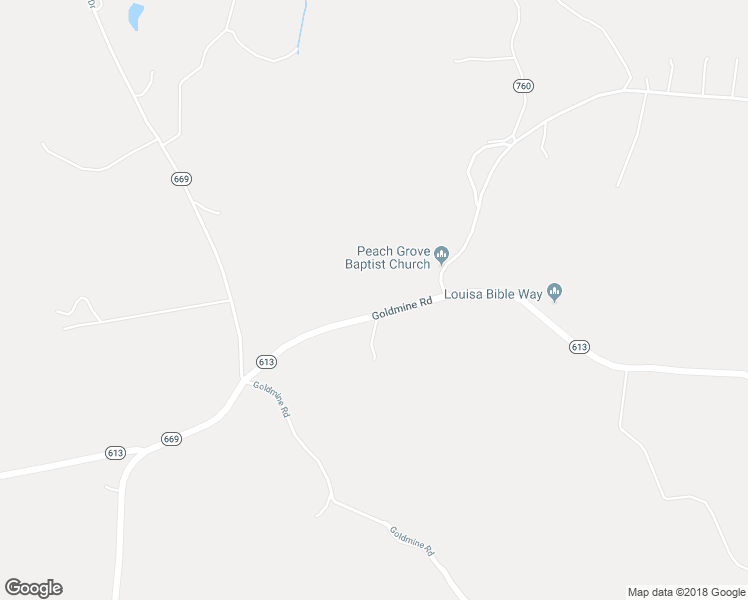 map of restaurants, bars, coffee shops, grocery stores, and more near 371 Goldmine Road in Louisa