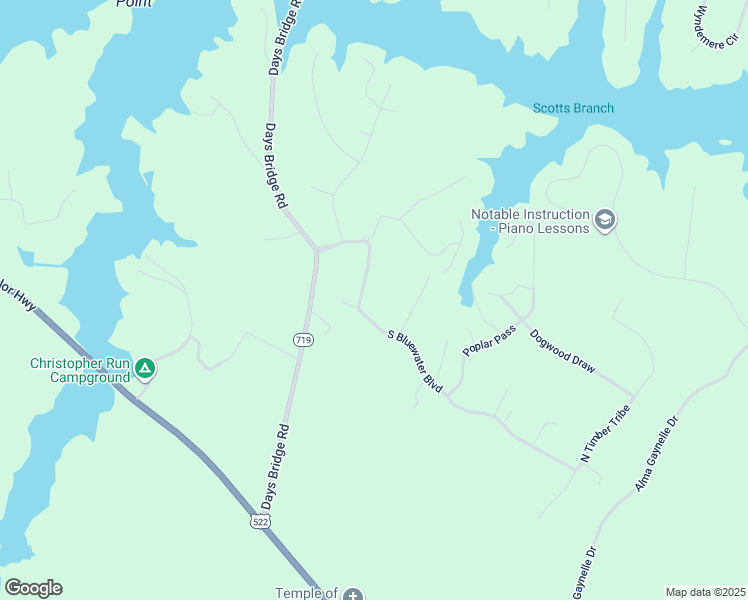 map of restaurants, bars, coffee shops, grocery stores, and more near 253 South Bluewater Boulevard in Mineral