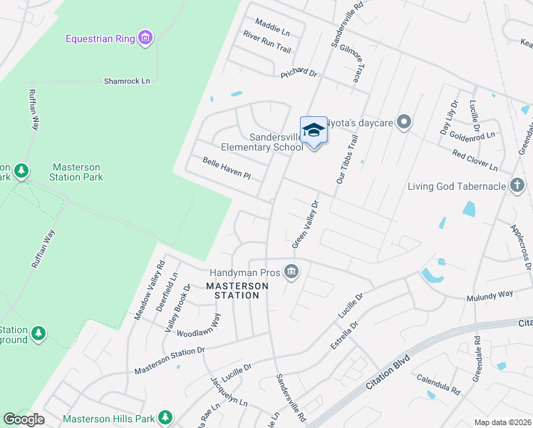 map of restaurants, bars, coffee shops, grocery stores, and more near 2772 Jessica Lane in Lexington