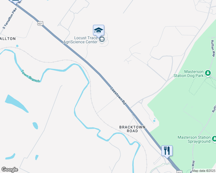 map of restaurants, bars, coffee shops, grocery stores, and more near 3490 Leestown Road in Lexington