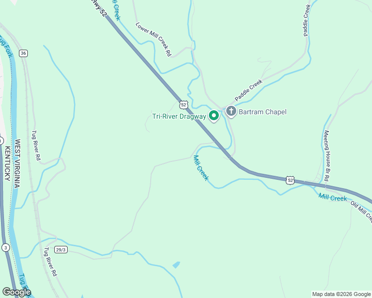 map of restaurants, bars, coffee shops, grocery stores, and more near 15 Thrill Hill Lane in Fort Gay