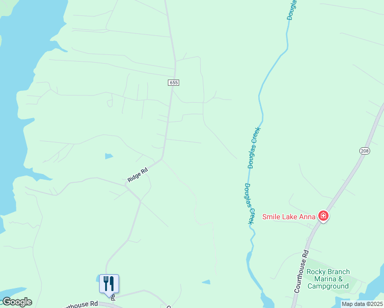 map of restaurants, bars, coffee shops, grocery stores, and more near 5031 Ridge Road in Spotsylvania Courthouse