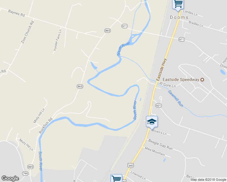 map of restaurants, bars, coffee shops, grocery stores, and more near 112 Anen Town Lane in Waynesboro