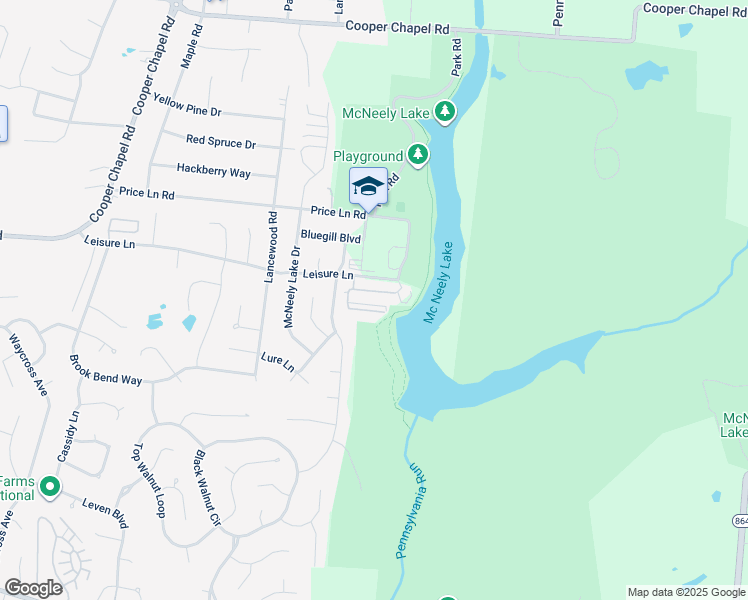 map of restaurants, bars, coffee shops, grocery stores, and more near 7000 Leisure Lane in Louisville