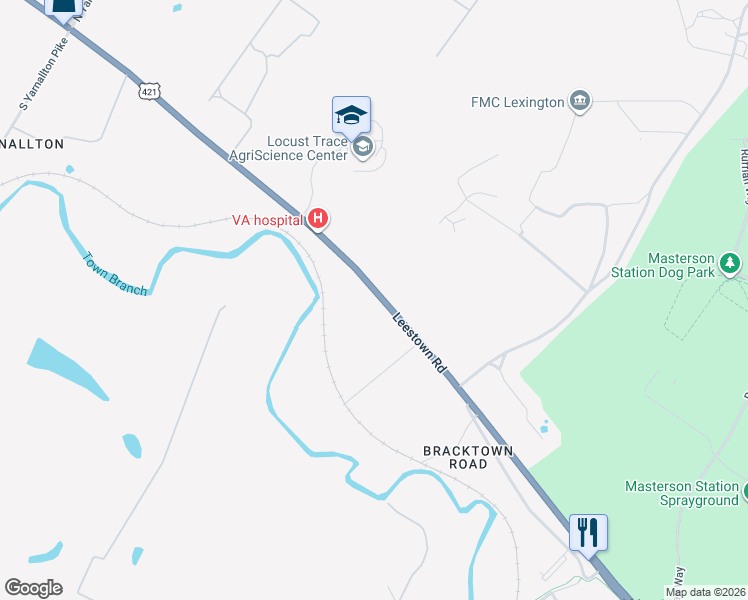 map of restaurants, bars, coffee shops, grocery stores, and more near 3534 Leestown Road in Lexington
