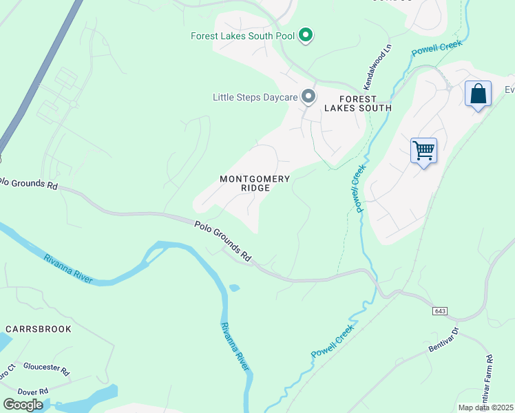 map of restaurants, bars, coffee shops, grocery stores, and more near 1823 Natali Lane in Charlottesville