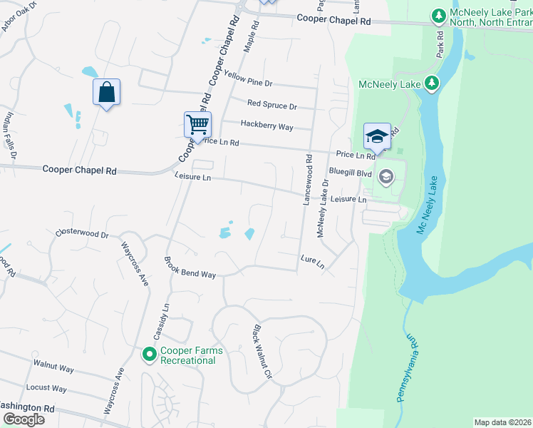 map of restaurants, bars, coffee shops, grocery stores, and more near 11002 Meadow Run Road in Louisville