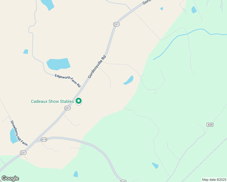 map of restaurants, bars, coffee shops, grocery stores, and more near 7165 Gordonsville Road in Gordonsville