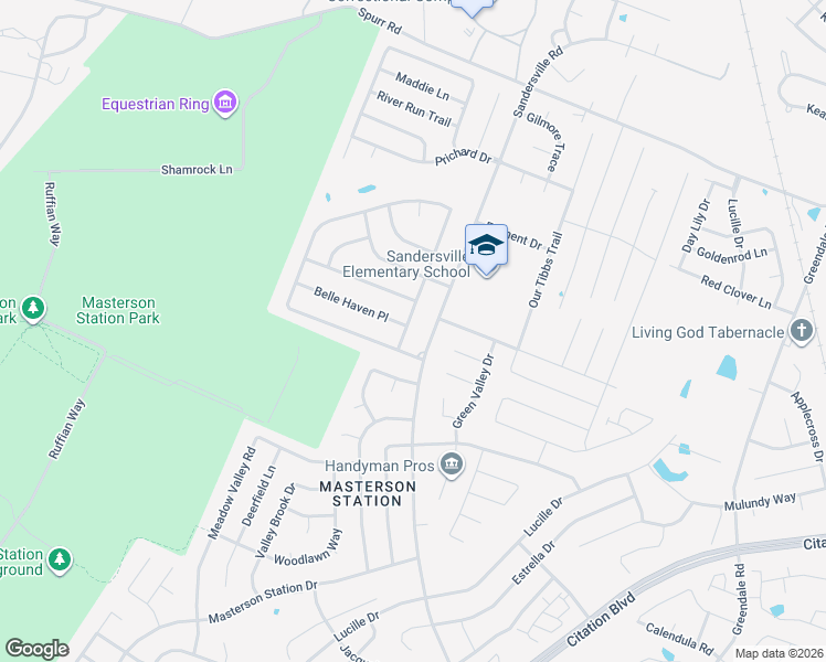 map of restaurants, bars, coffee shops, grocery stores, and more near 3160 Majestic View Walk in Lexington