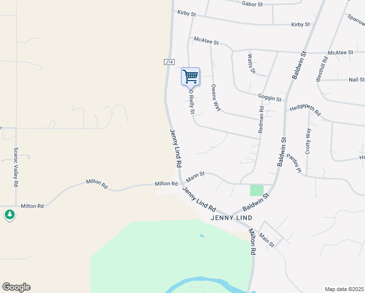 map of restaurants, bars, coffee shops, grocery stores, and more near 7715 Jenny Lind Road in Valley Springs