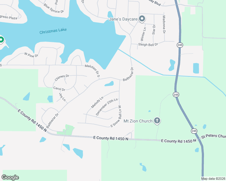 map of restaurants, bars, coffee shops, grocery stores, and more near 806 Melody Lane in Santa Claus