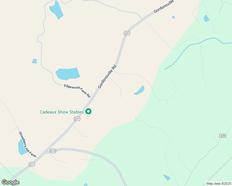 map of restaurants, bars, coffee shops, grocery stores, and more near 7165 Gordonsville Road in Gordonsville