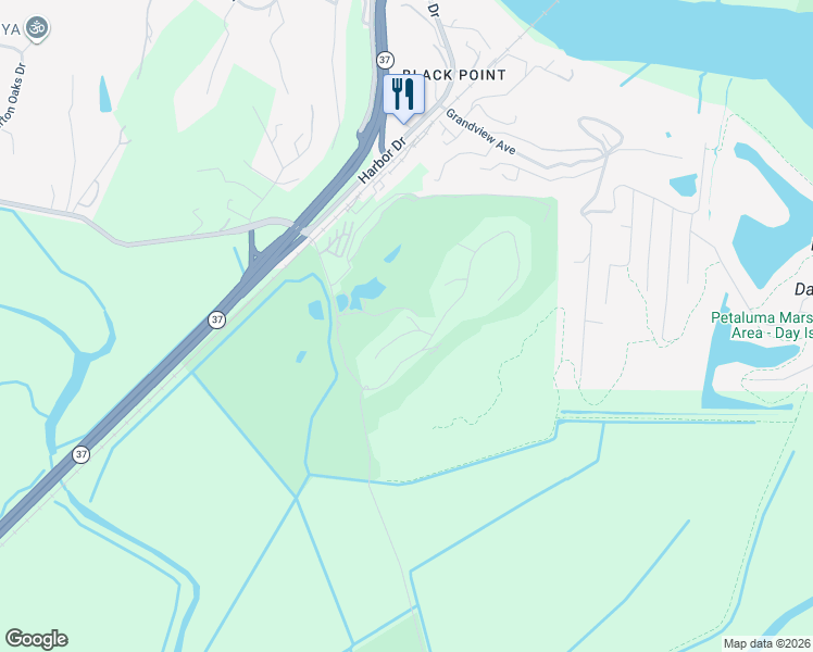map of restaurants, bars, coffee shops, grocery stores, and more near 8 Owl Ridge Court in Novato