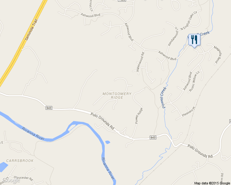 map of restaurants, bars, coffee shops, grocery stores, and more near 1760 Monet Hl in Charlottesville