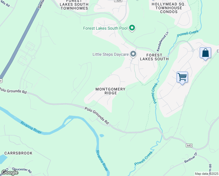 map of restaurants, bars, coffee shops, grocery stores, and more near 1760 Monet Hl in Charlottesville
