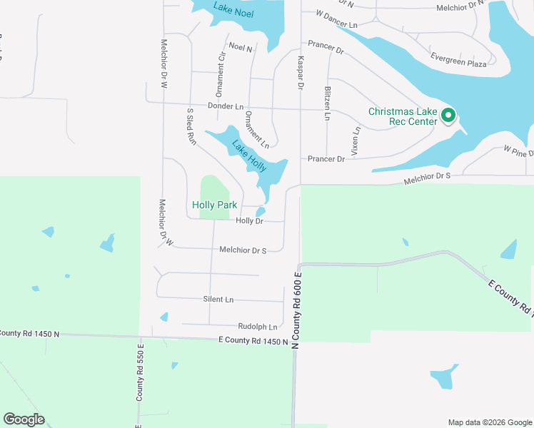 map of restaurants, bars, coffee shops, grocery stores, and more near 714 West Holly Drive in Santa Claus