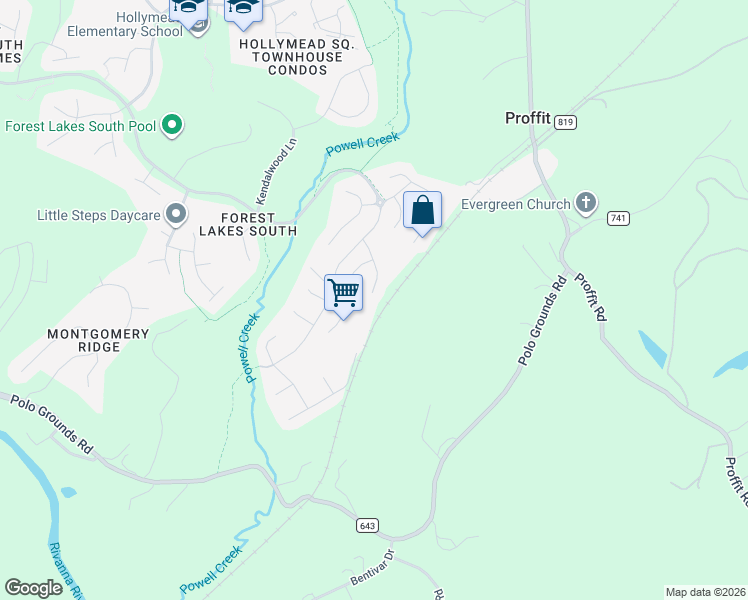 map of restaurants, bars, coffee shops, grocery stores, and more near 1155 Rustic Willow Lane in Charlottesville