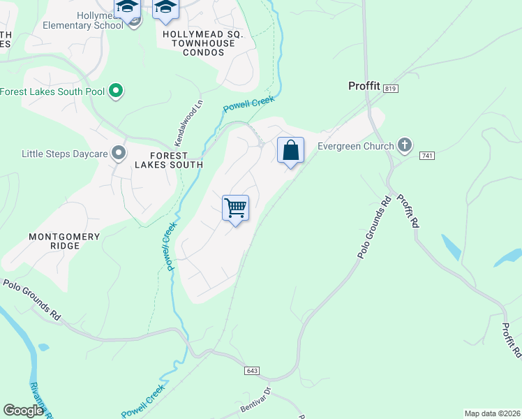 map of restaurants, bars, coffee shops, grocery stores, and more near 1067 Bristlecone Lane in Charlottesville
