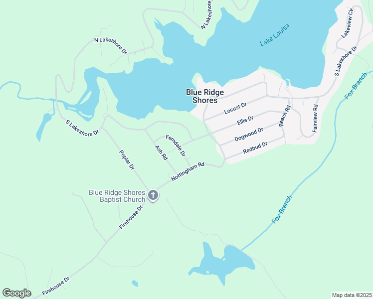 map of restaurants, bars, coffee shops, grocery stores, and more near 1683 South Lakeshore Drive in Louisa