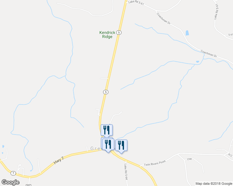 map of restaurants, bars, coffee shops, grocery stores, and more near 61 Roy Harman Drive in Camdenton