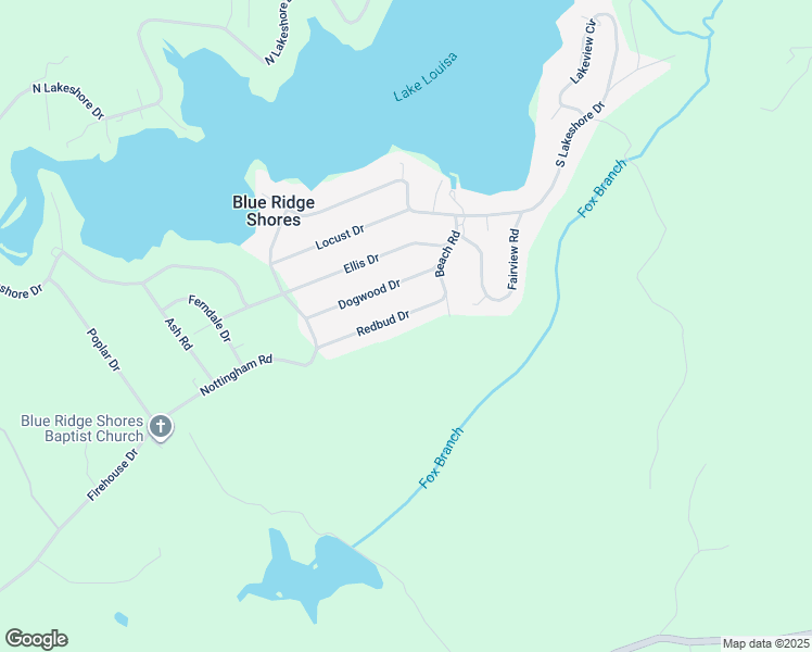 map of restaurants, bars, coffee shops, grocery stores, and more near 192 Redbud Drive in Louisa