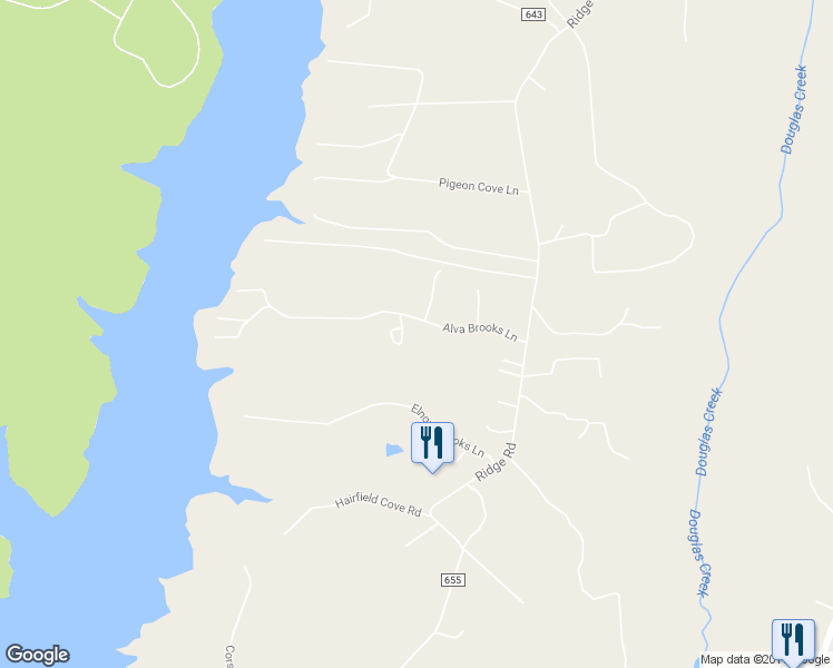 map of restaurants, bars, coffee shops, grocery stores, and more near 13420 Alva Brooks Lane in Spotsylvania
