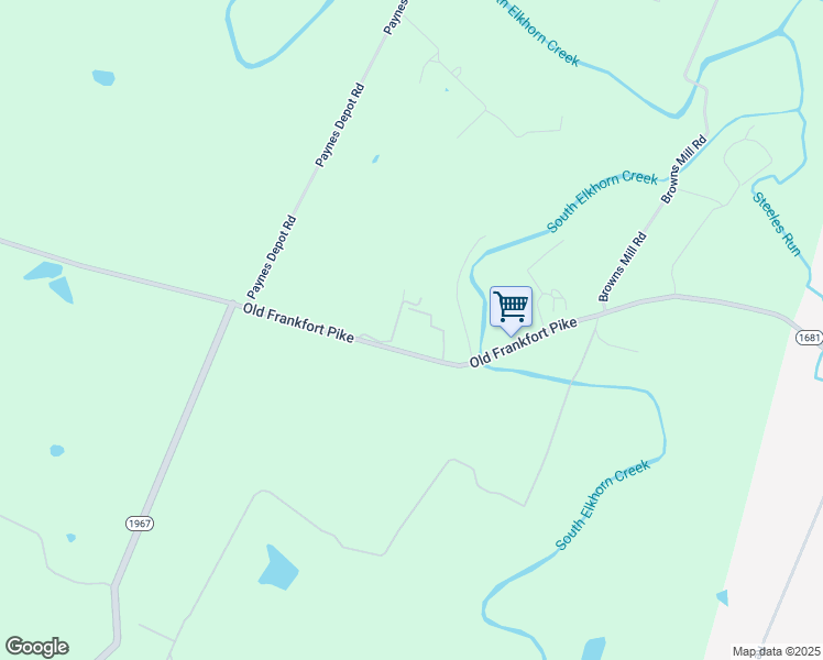 map of restaurants, bars, coffee shops, grocery stores, and more near 790 Old Frankfort Pike in Versailles