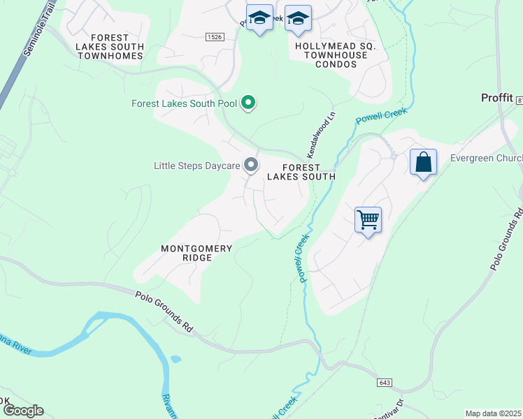 map of restaurants, bars, coffee shops, grocery stores, and more near 2484 Indian Laurel Road in Charlottesville