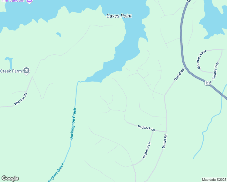 map of restaurants, bars, coffee shops, grocery stores, and more near 98 Horseshoe Lane in Louisa