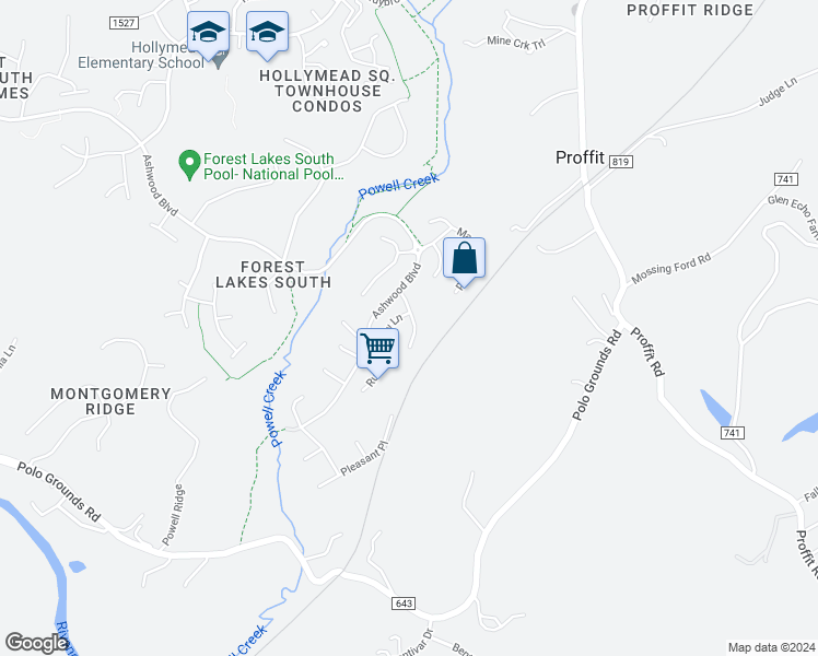 map of restaurants, bars, coffee shops, grocery stores, and more near 1042 Bristlecone Lane in Charlottesville
