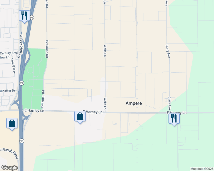 map of restaurants, bars, coffee shops, grocery stores, and more near 13806 Wells Lane in Lodi