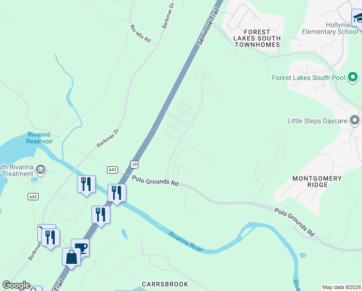 map of restaurants, bars, coffee shops, grocery stores, and more near in Charlottesville