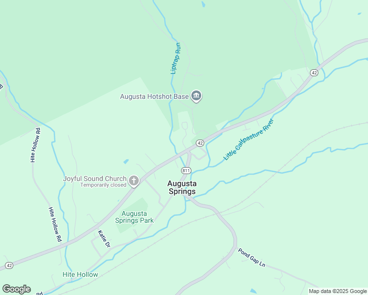 map of restaurants, bars, coffee shops, grocery stores, and more near 8 Joyful Sound Lane in Craigsville
