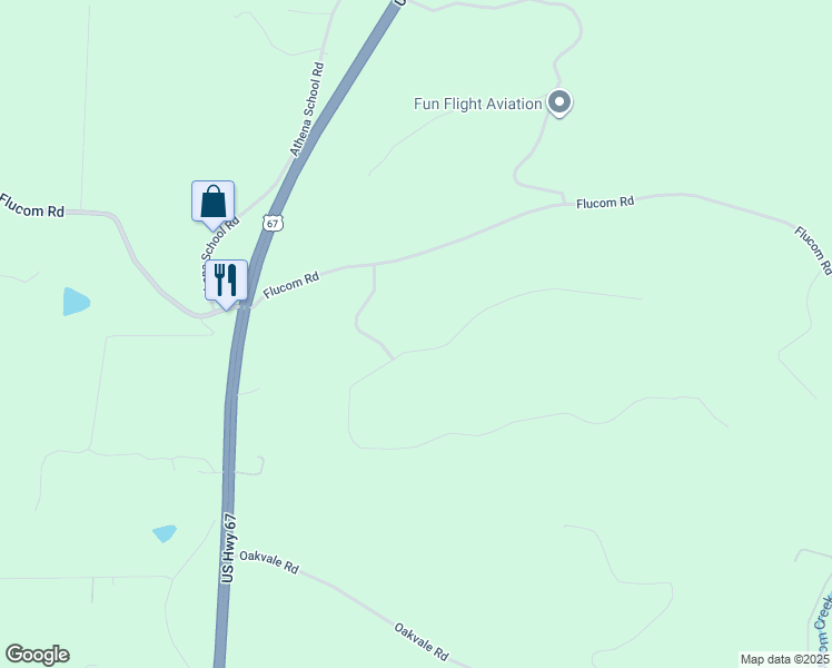 map of restaurants, bars, coffee shops, grocery stores, and more near 3045 Thompson Road in De Soto