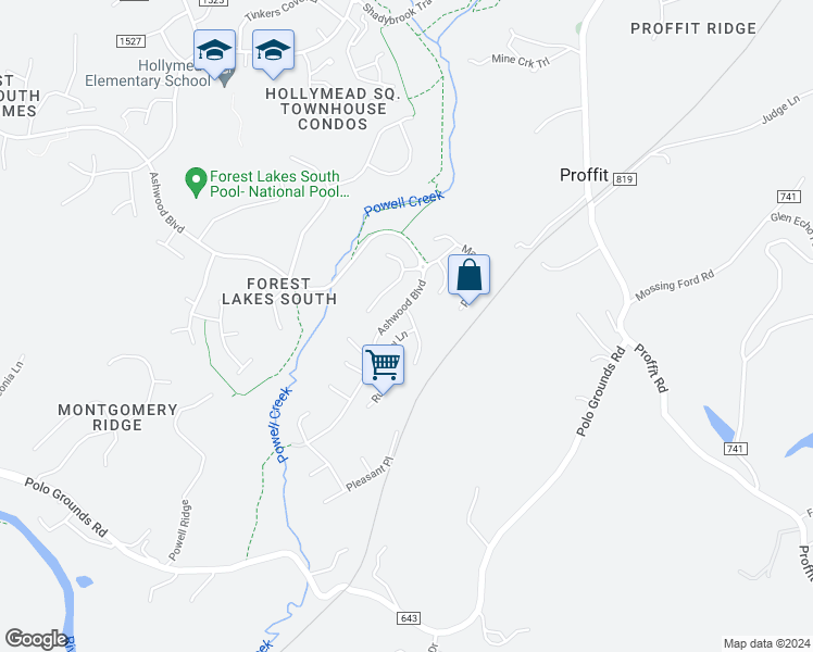 map of restaurants, bars, coffee shops, grocery stores, and more near 1100 Rustic Willow Lane in Charlottesville