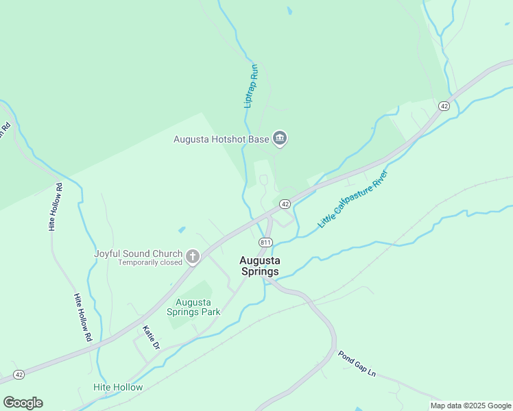 map of restaurants, bars, coffee shops, grocery stores, and more near 8 Joyful Sound Lane in Craigsville