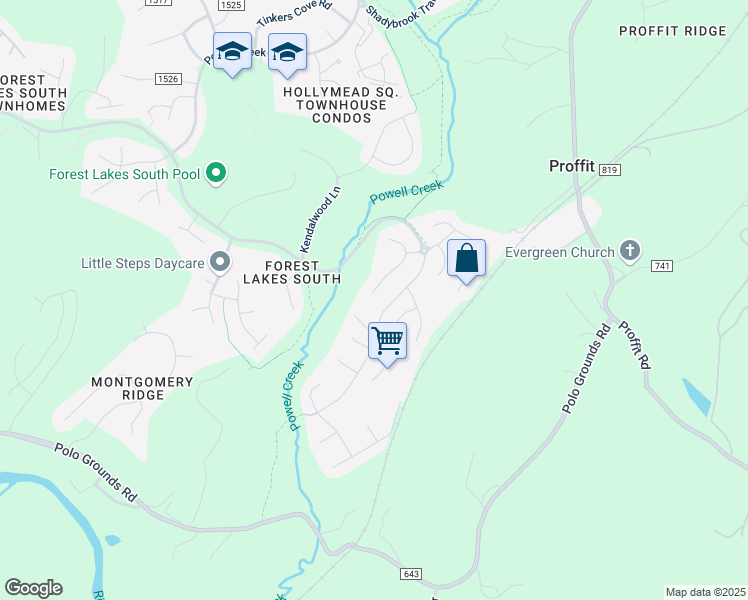 map of restaurants, bars, coffee shops, grocery stores, and more near 2574-2598 Ashwood Boulevard in Charlottesville