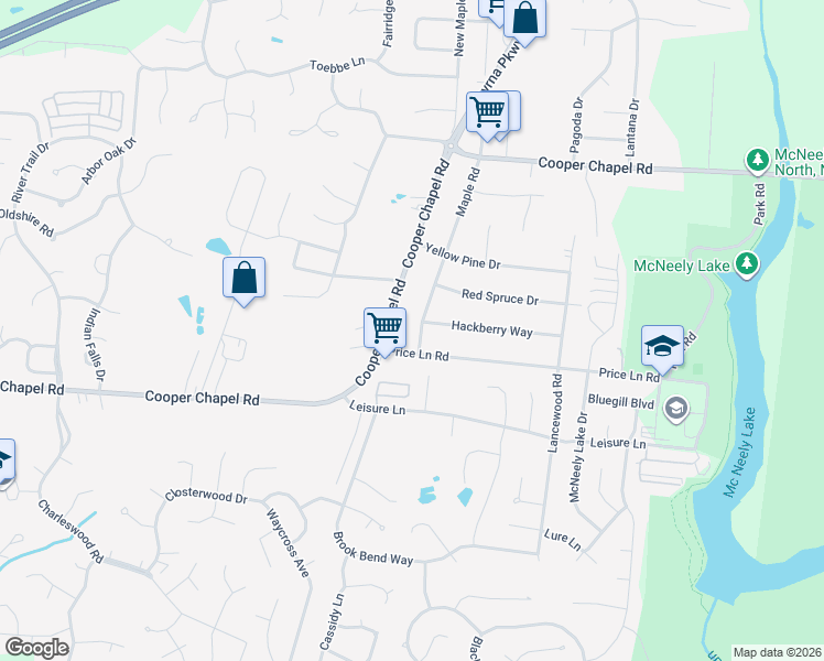 map of restaurants, bars, coffee shops, grocery stores, and more near 6109 Price Lane Road in Louisville