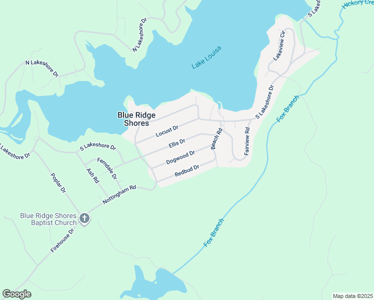 map of restaurants, bars, coffee shops, grocery stores, and more near 185 Dogwood Drive in Louisa