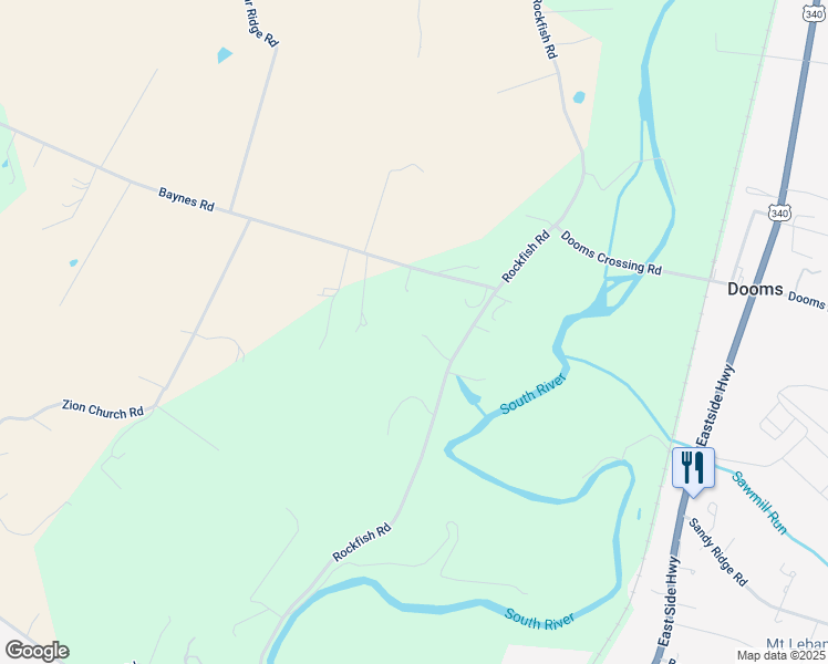 map of restaurants, bars, coffee shops, grocery stores, and more near 526 Rockfish Road in Waynesboro